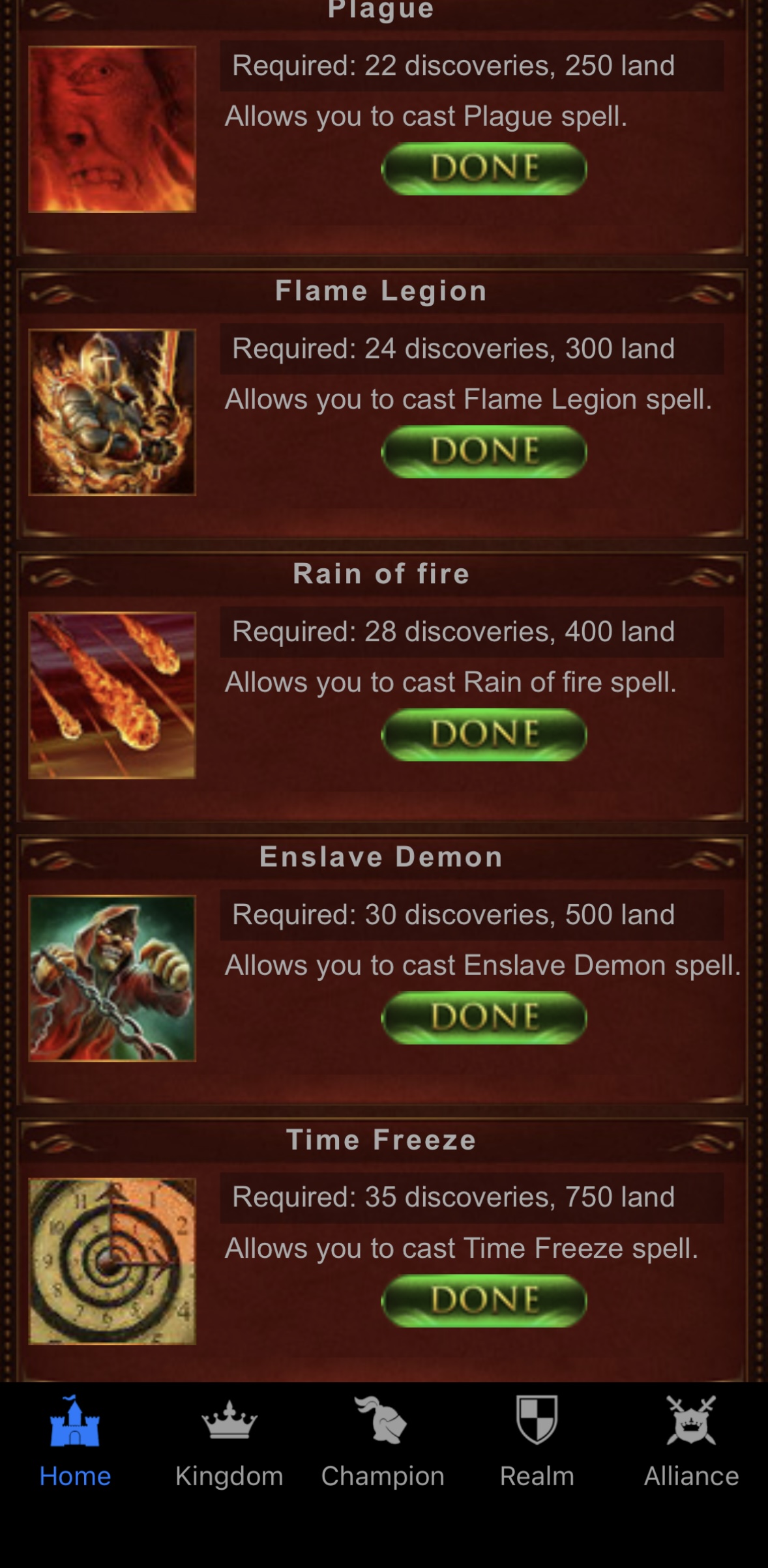 Magic spells! Players can research a variety of white and black magic spells